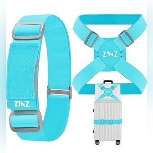 2-Pack High Elastic Adjustable Luggage Strap Belt Bungees (Light Green Set)